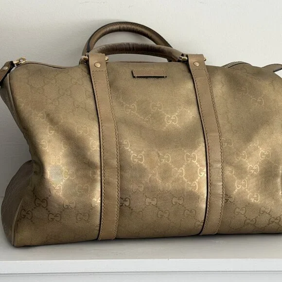 Gucci Pre-Owned - Medium Gold  GG Imprime Joy Boston bag - Picture 5 of 5